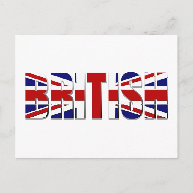 British flagga Förenade kungariket England Wales S Vykort (Framsida)