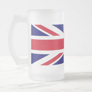 British Flagga Frostat Ölglas