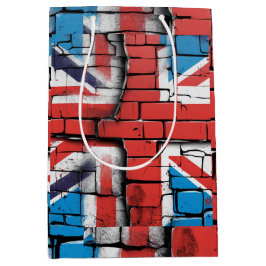 British Flagga Graffiti Art on a Brick Wall