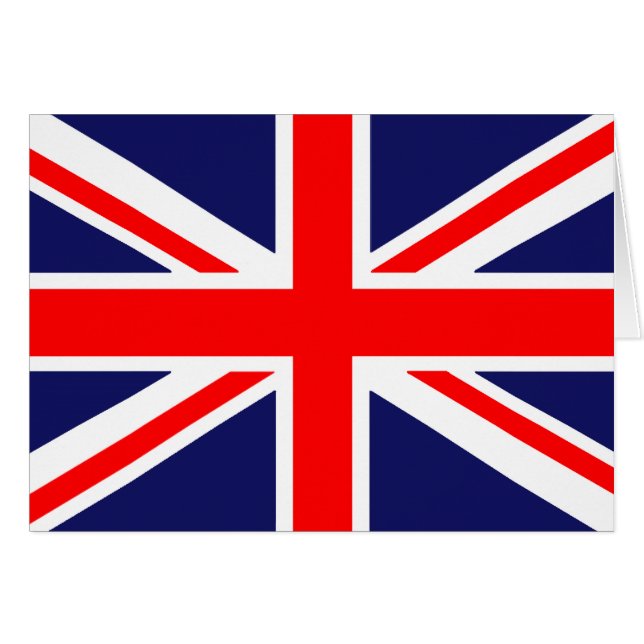 British Flagga Hälsningskort (Framsidan Horizontal)