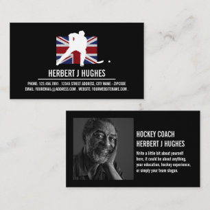 British Flagga, Hockey Player, Hockey Coach Photo Visitkort