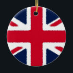 British Flagga Julgransprydnad Keramik<br><div class="desc">World Land Flaggor - Union Jack English National Flagga Digital Artwork</div>