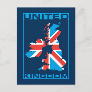 British Flagga Karta Vykort