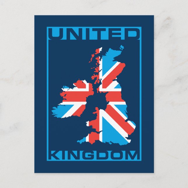 British Flagga Karta Vykort (Framsida)