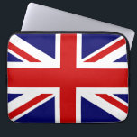 British flagga laptop sleeve | Konstruktion för Un<br><div class="desc">British flagga laptop sleeve | Union Jack design. Röd vit och blå engelsk flagga.</div>