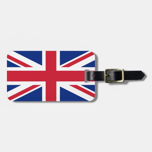 British Flagga Luggage Tag Bagagebricka (Horisontell Framsida)