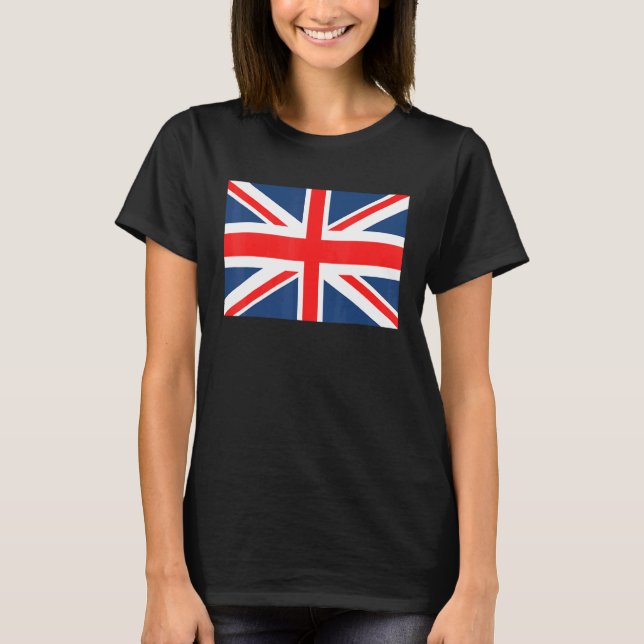 British Flagga of United Kingdom Union Jack Union  T Shirt (Framsida)