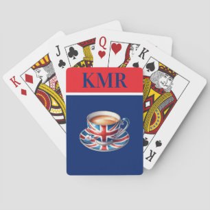 British Flagga på engelska Tekopp Casinokort
