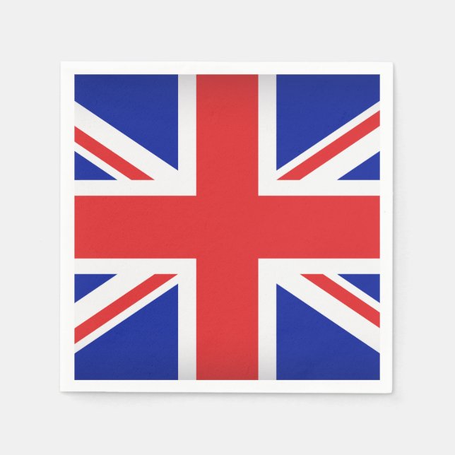 British Flagga Papper Napkins Pappersservett (Framsidan)