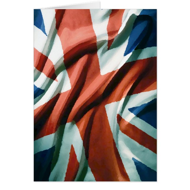 British Flagga Pop Art Hälsningskort (Framsidan)