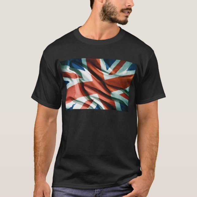 British Flagga Pop Art T-shirt (Framsida)