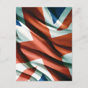 British Flagga Pop Art Vykort