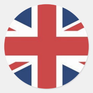 British Flagga Runt Klistermärke