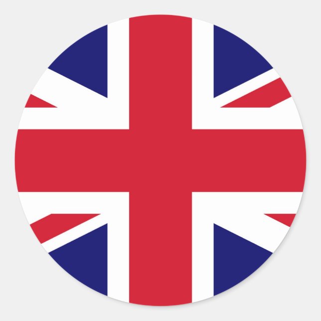 British Flagga Runt Klistermärke (Framsida)