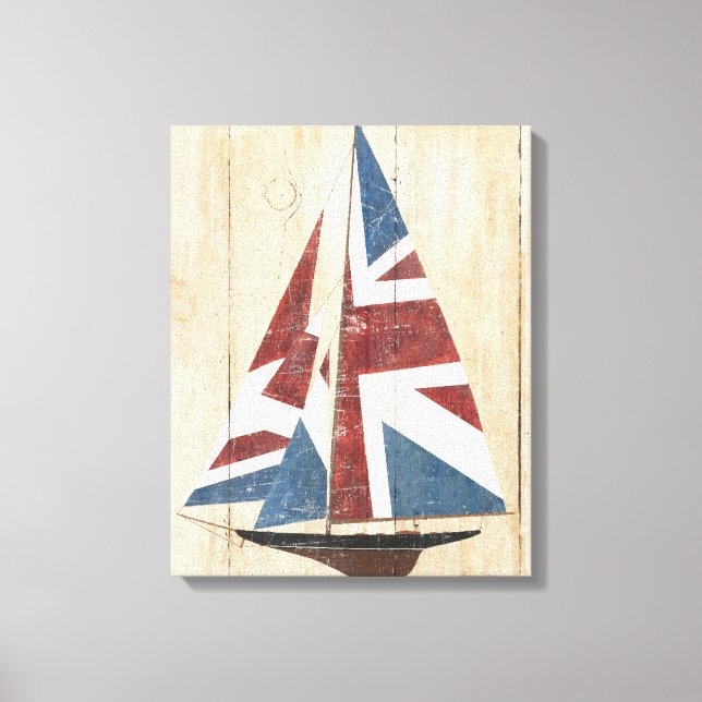British Flagga Sailboat Canvastryck (Framsida)