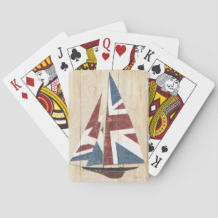 British Flagga Sailboat Spelkort
