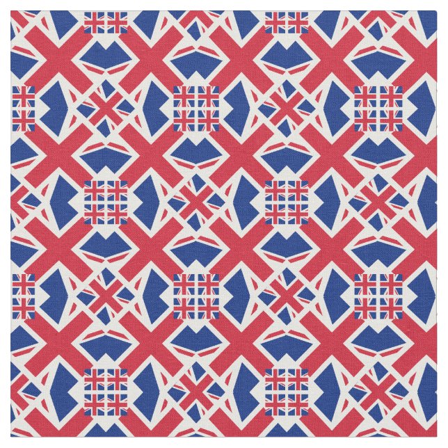 British Flagga & United Kingdom Fabric mode /UK Tyg (Närbild)