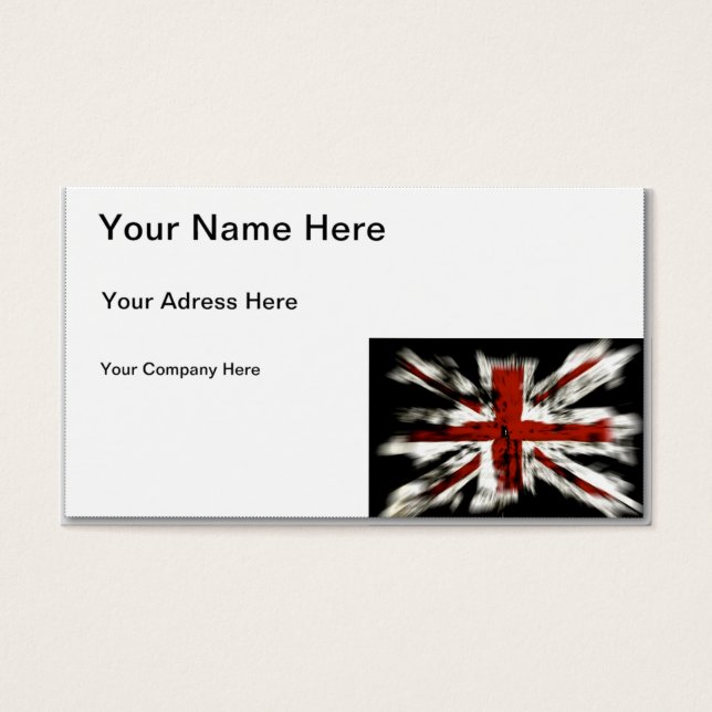 British Flagga Visitkort (Framsidan)