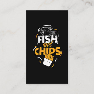 British Food Fish Chip Funny Streetfood Visitkort