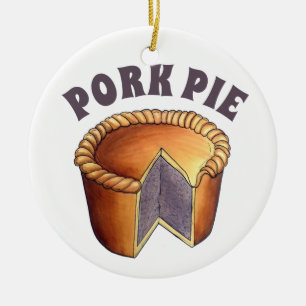 British Food Gris Paj Savory Pastry UK Cuisine Julgransprydnad Keramik