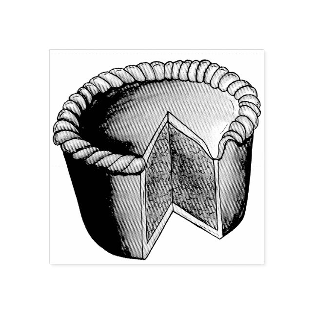 British Food Gris Paj Savory Pastry UK Cuisine Stämpel (Tryck)