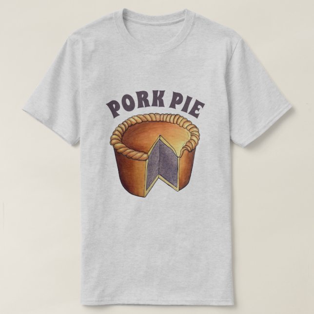 British Food Gris Paj Savory Pastry UK Cuisine T Shirt (Design framsida)