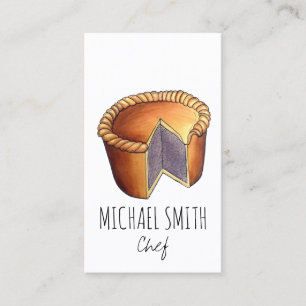 British Food Gris Paj Savory Pastry UK Cuisine Visitkort