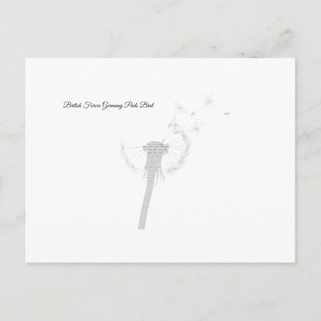 British Forces Tyskland Dynors Brat Postcard Vykort (Framsida)