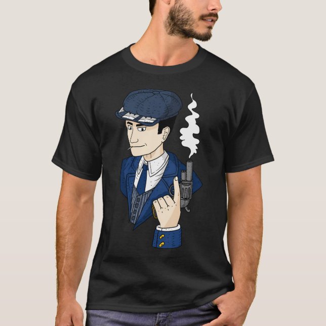 British Gangster. Peaky. T Shirt (Framsida)