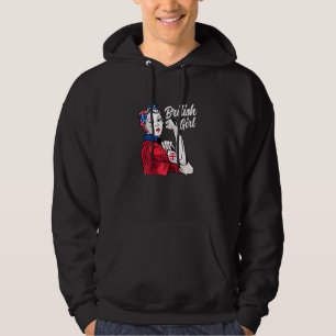 British Girl Underbar Britain Flagga Culture Herit Hoodie