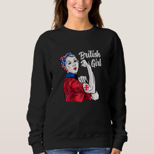 British Girl Underbar Britain Flagga Culture Herit T Shirt