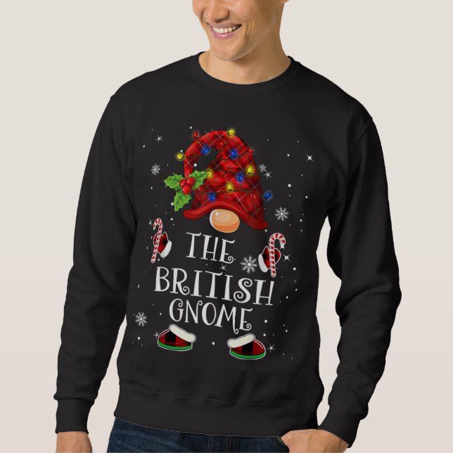 British Gnome Buffalo Play Julgran Light Lång Ärmad Tröja (Framsida)