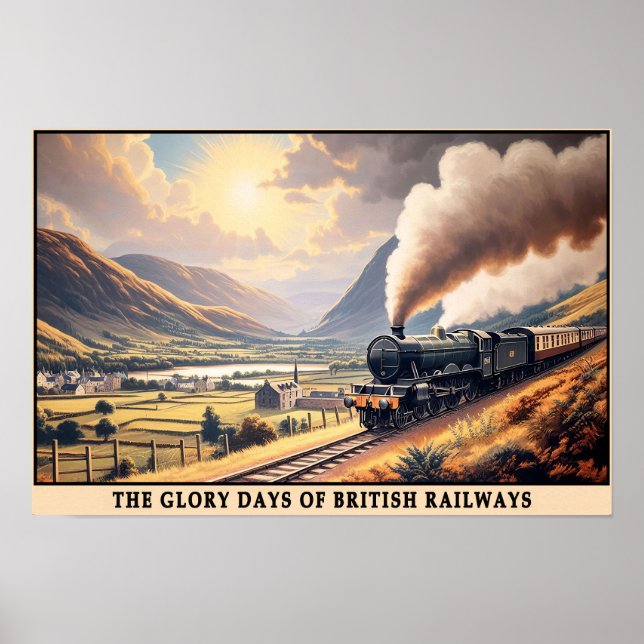 British Golden Age of Steam Travel Poster (Framsidan)