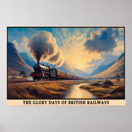 British Golden Age of Steam Travel Poster