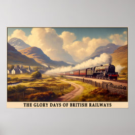 British Golden Age of Steam Travel Poster