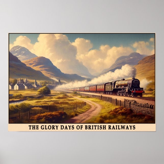 British Golden Age of Steam Travel Poster (Framsidan)