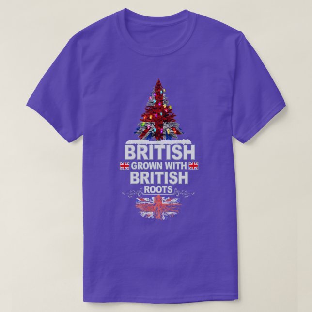 British Grown with British Roots Gift for British T Shirt (Design framsida)