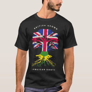 British Grown with Jamaican Roots Jamaica Pride T Shirt