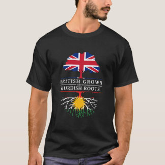 British Grown with Kurdiska Roots Kurdistan Desig T Shirt