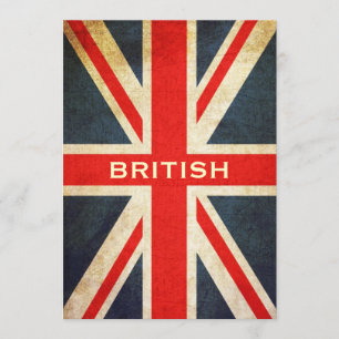 British Grunge Union Jack Inbjudan (Lodrät)