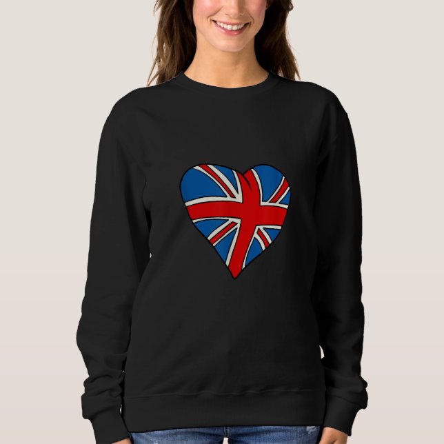 British heart shaped flag t shirt (Framsida)