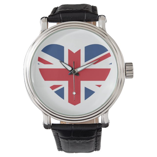British Heart Watch - Union Jack Flagga Armbandsur (Framsida)