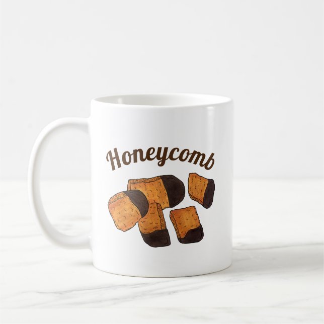 British Honeycomb Sponge Cinder Toffee Candy Sweet Kaffemugg (Vänster)