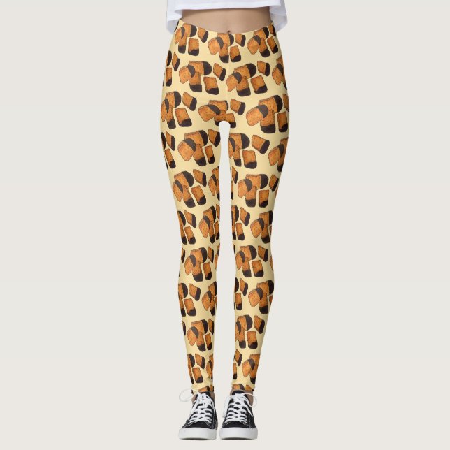 British Honeycomb Sponge Cinder Toffee Candy Sweet Leggings (Framsida)