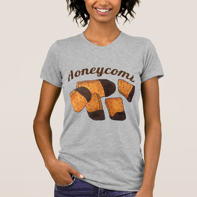 British Honeycomb Sponge Cinder Toffee Candy Sweet T Shirt (Framsida)