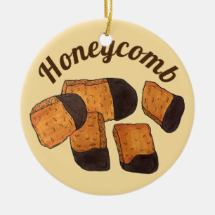 British Honeycomb Sponge Toffee Candy UK Sweets Julgransprydnad Keramik