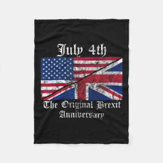 British Humor 4:e juli Pun Joke Quote Fleecefilt