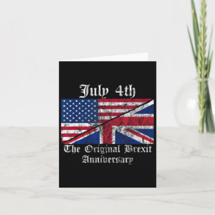 British Humor 4:e juli Pun Joke Quote Kort