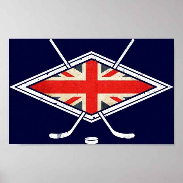 British Ice Hockey Flagga Poster (Framsidan)