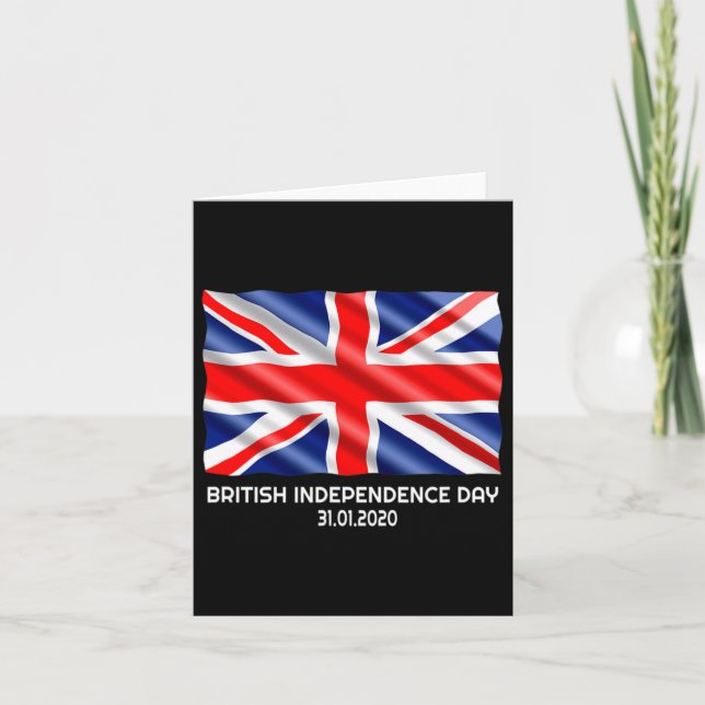 British Independence day Brexit Valentines day Gif Kort (Framsida)